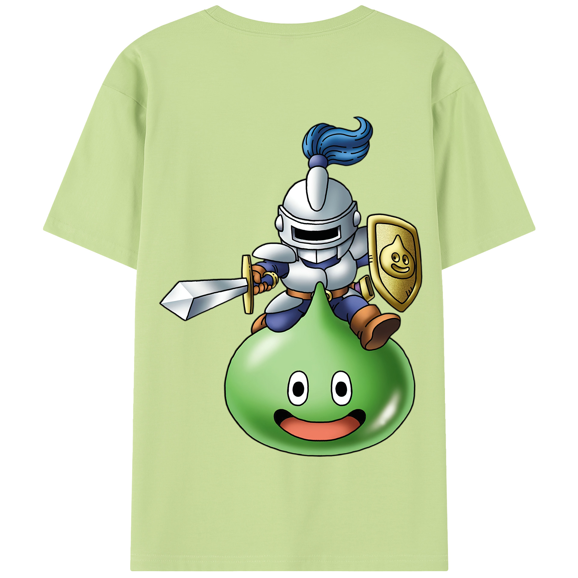 （画像用） ドラゴンクエスト Doragon Kuesuto Dragon Quest 綿100％半袖Tシャツ（背面プリント）
